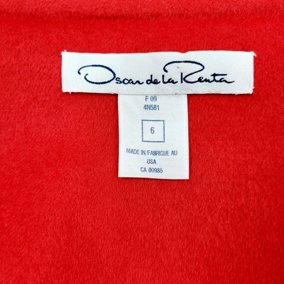 Oscar de la Renta Short Red Wool Jacket - Picture 7 of 8